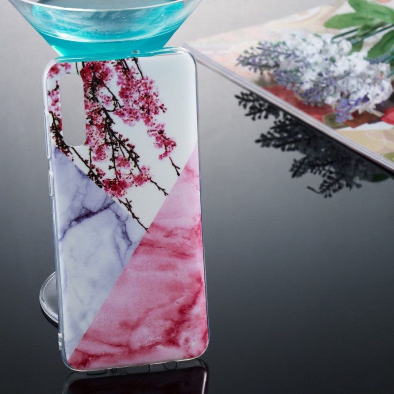 Marble Pattern IMD TPU Soft Back Suojakuori - Samsung Galaxy A70 - Style I