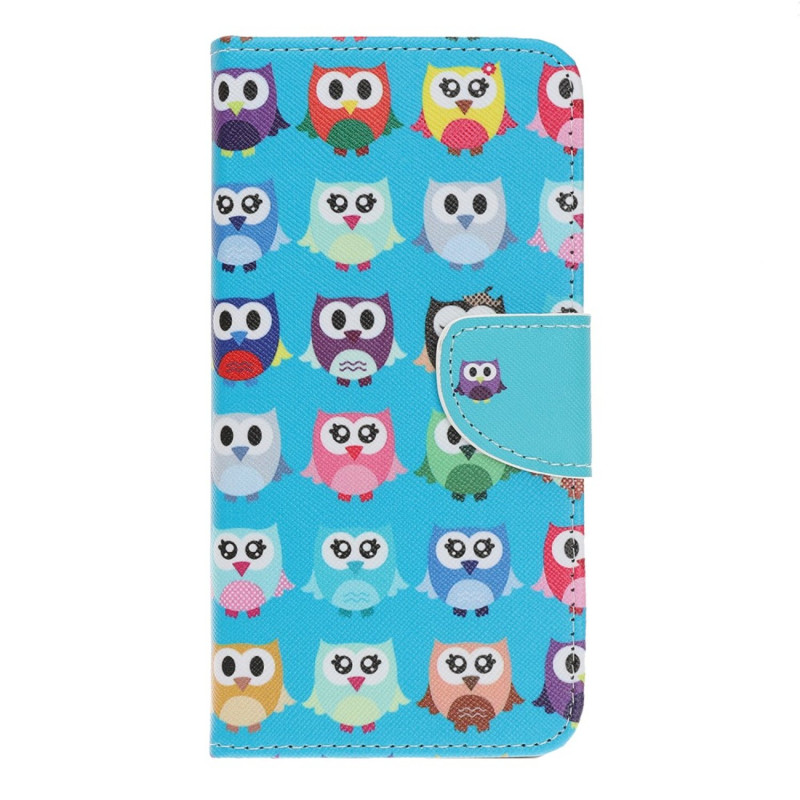 Pattern Wallet Case Samsung Galaxy A70 - Multiple Owls