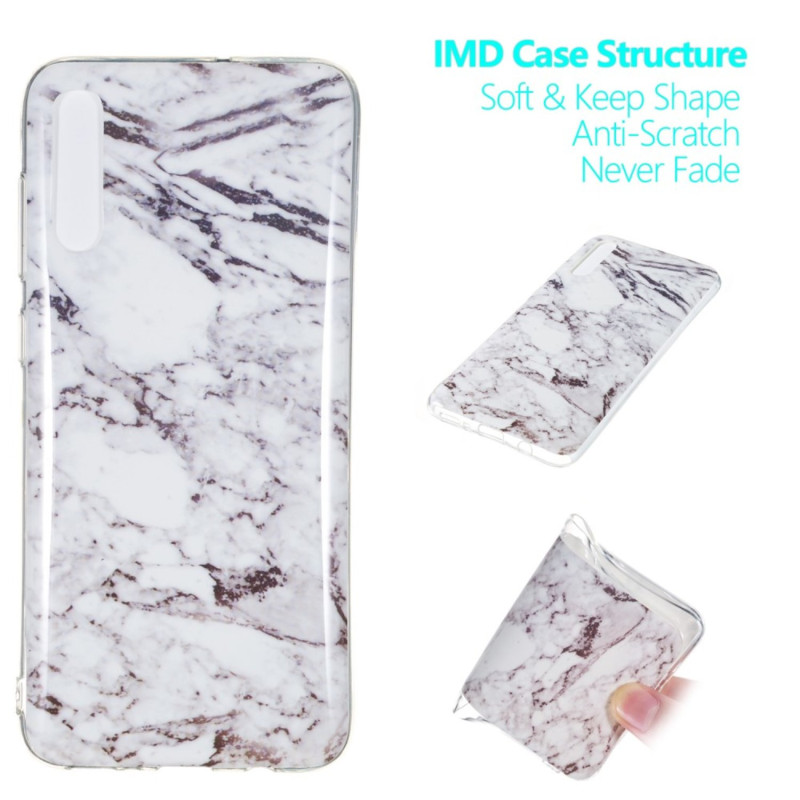 Marble Pattern IMD TPU Soft Back Case for Samsung Galaxy A70 - Style H