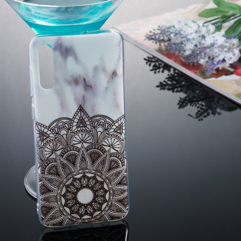 Marble Pattern IMD TPU Soft Back Case for Samsung Galaxy A70 - Style B