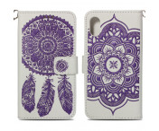 Till iPhone XS Max Plånboksfodral - Dream Catcher - Lila