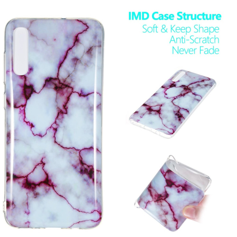 Marble Pattern IMD TPU Soft Back Case for Samsung Galaxy A70 - Style E