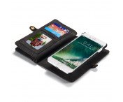 CASEME iPhone 8/7 Plus Retro Split läder plånboksfodral - Grå