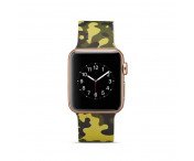 Silicone klockrem för Apple Watch 4 44mm, 3/2/1 42mm - Army Green Camouflage
