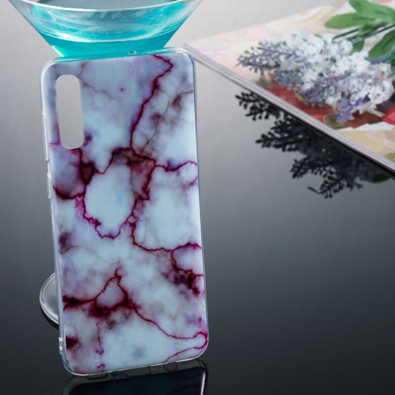 Marble Pattern IMD TPU Soft Back Suojakuori - Samsung Galaxy A70 - Style E