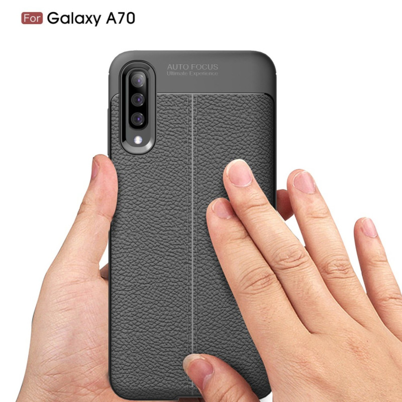 Til Samsung Galaxy A70 TPU - cover Litchi Grain
