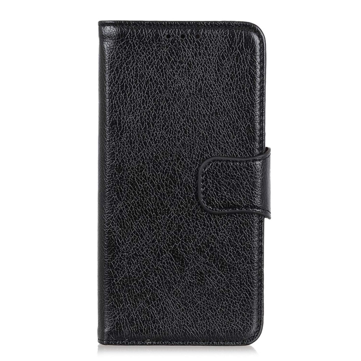 Samsung Galaxy A40 Textured Split Leather Wallet Case - Black