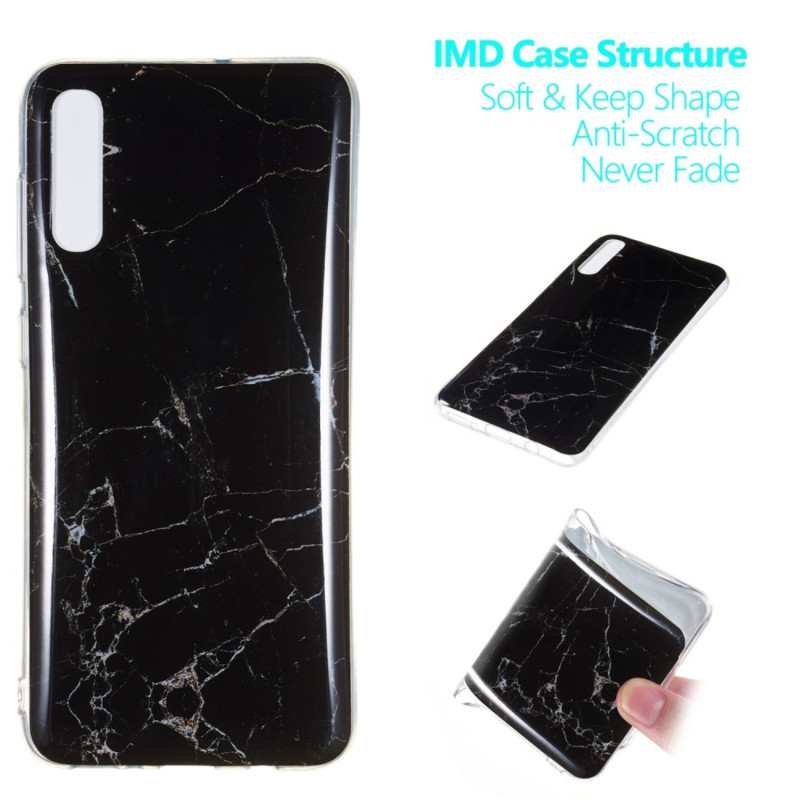 Marble Pattern IMD TPU Soft Back Suojakuori - Samsung Galaxy A70 - Style A