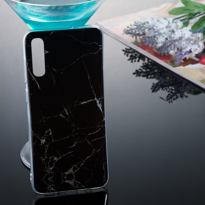 Marble Pattern IMD TPU Soft Back Suojakuori - Samsung Galaxy A70 - Style A