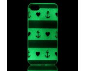 iPhone 7 / iPhone 8 Skal Glow in the dark - Anchor Heart Stripe