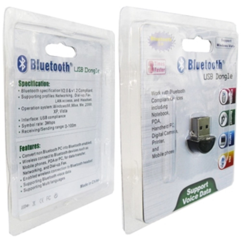 Super Mini USB Bluetooth 2.0 Adapter Dongle - DriverlessAS 3620