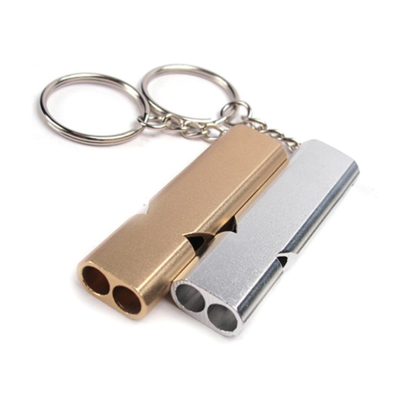 2 stk AOTU utendørs camping aluminium nødfløyte