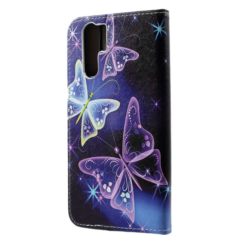 Huawei P30 Pro Lommebok - deksel - Pene Sommerfugler