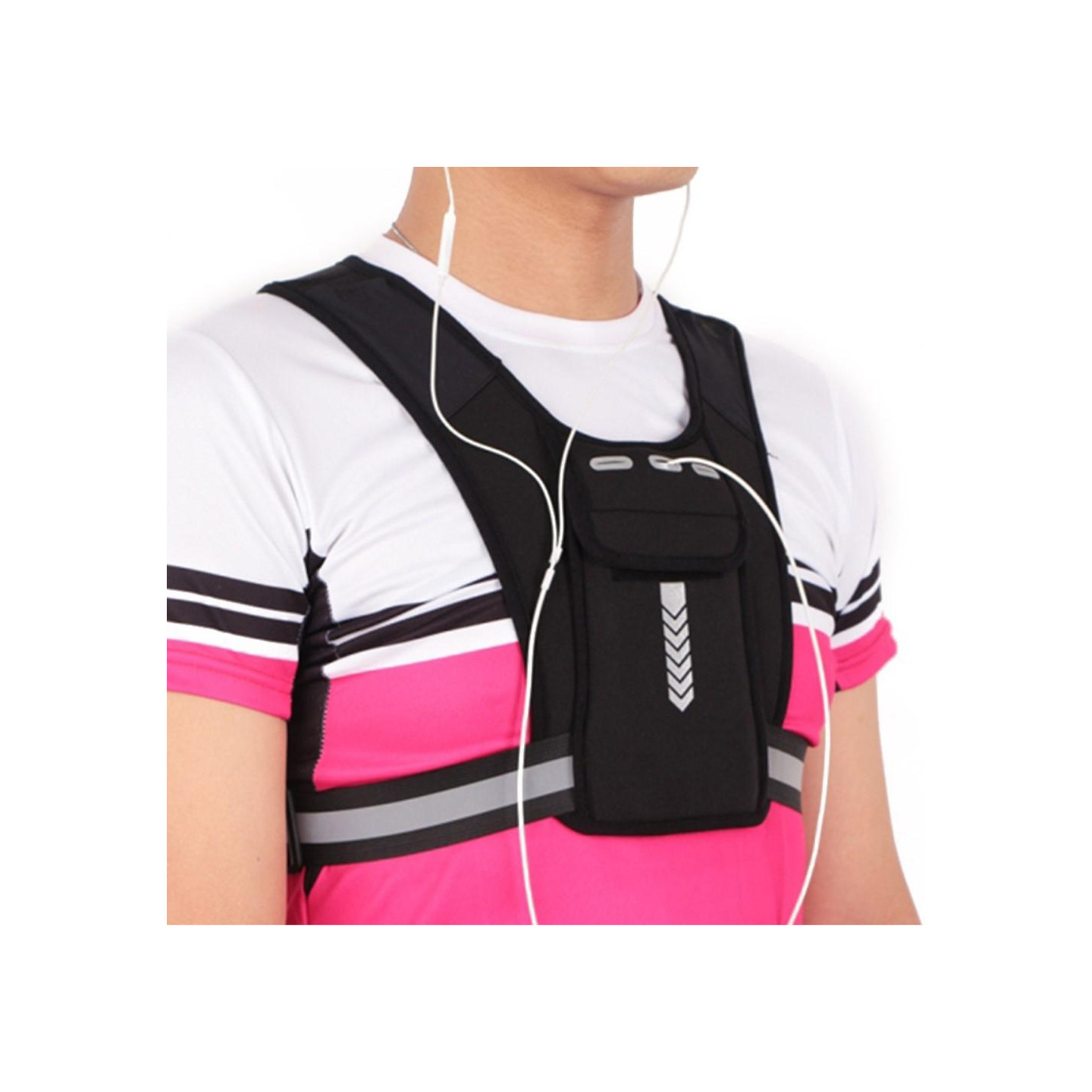 Løpevest Mobilholderlomme Justerbare refleks Treningsklær