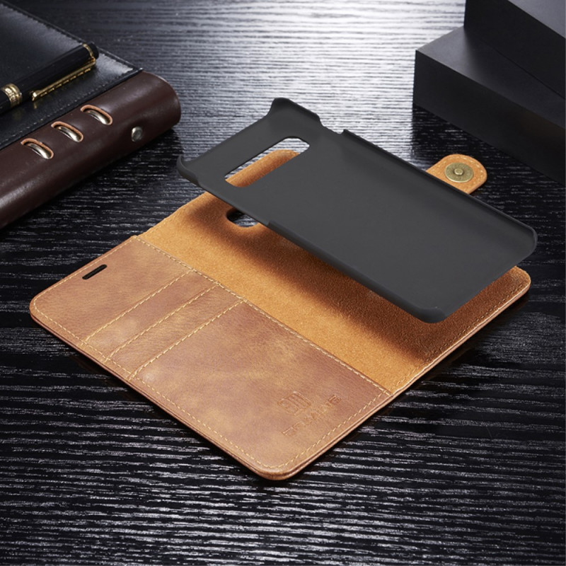 DG.MING Split Leather Lompakkokotelo - Samsung Galaxy S10+ - Ruskea