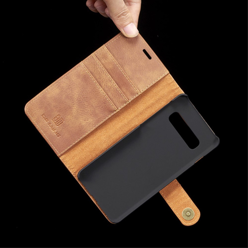 DG.MING Split Leather Lompakkokotelo - Samsung Galaxy S10+ - Ruskea