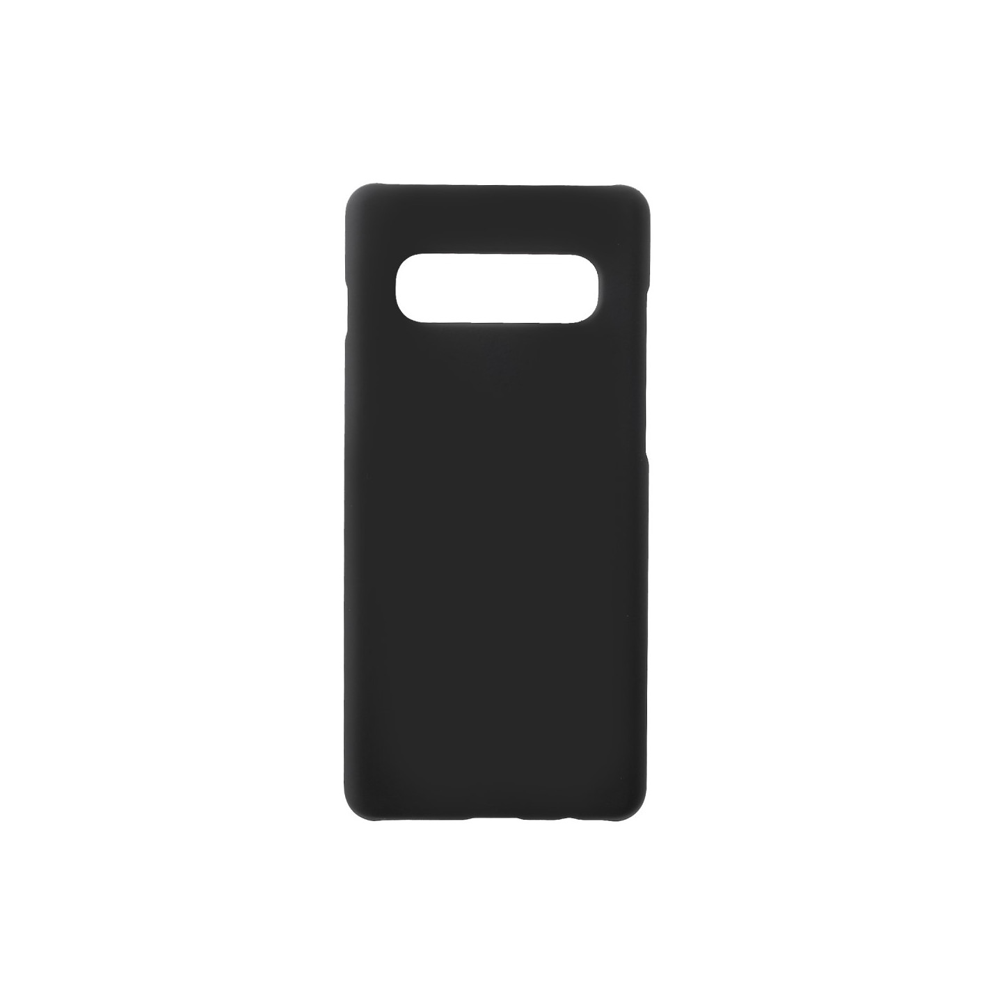 Rubberized Hard Plastic Phone Suojakuori - Samsung Galaxy S10 Plus - Musta