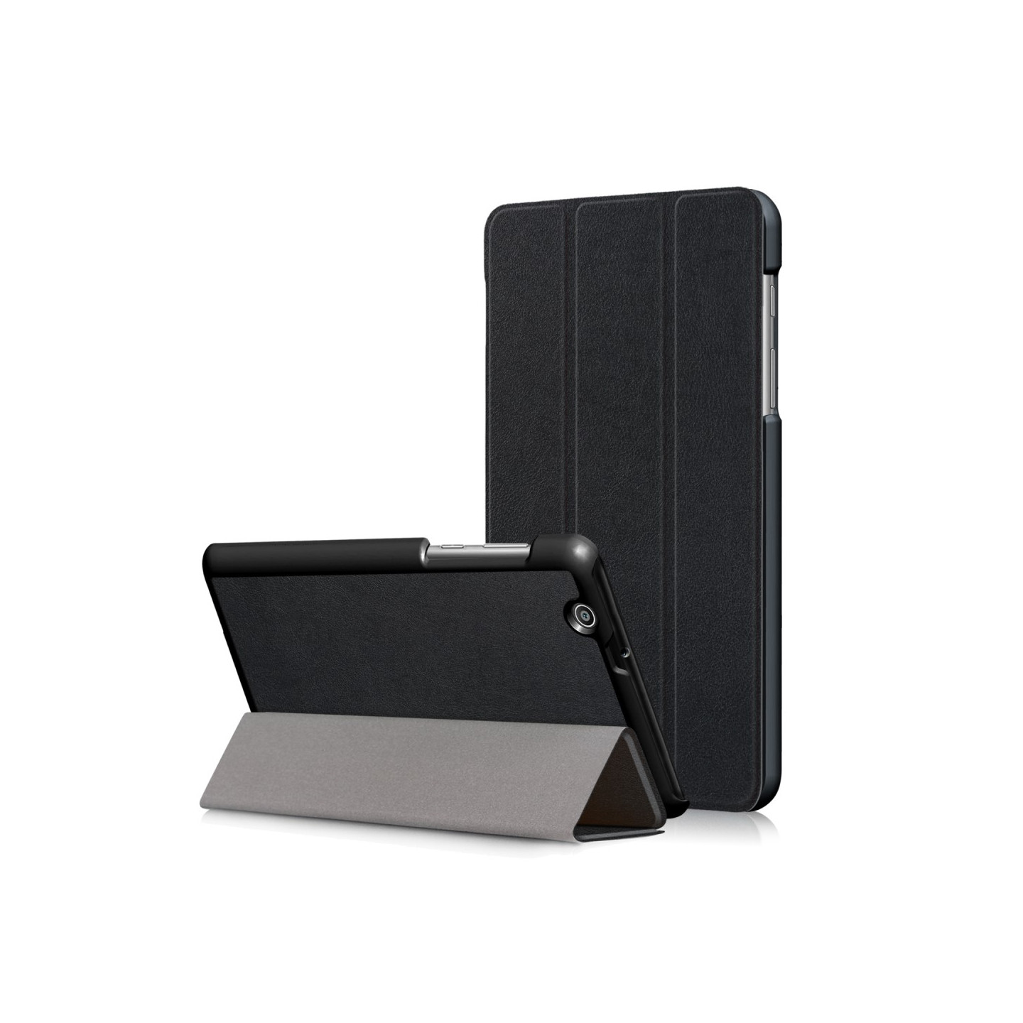 For Huawei MediaPad T3 7.0 3G Version Tri - fold Stand Suojakuori - Musta