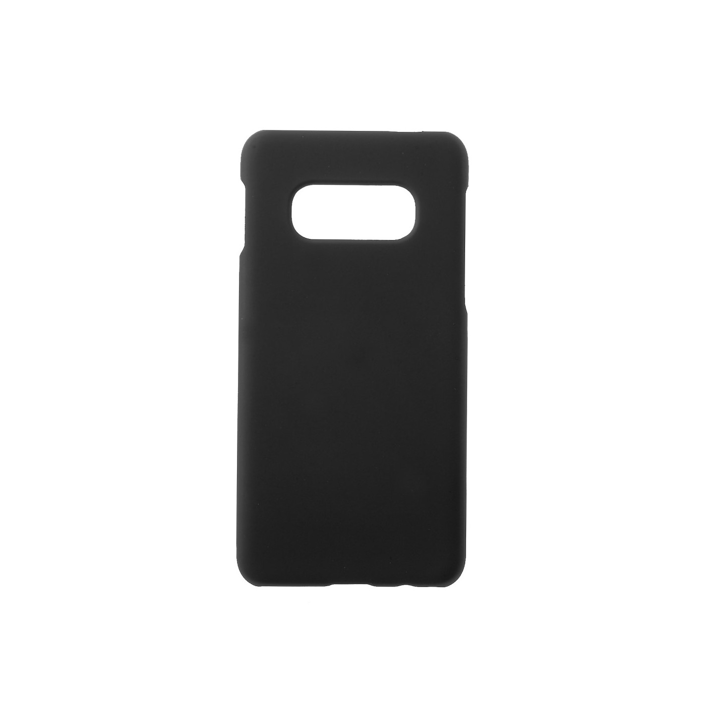 Rubberized Hard Plastic Phone Kansi - Samsung Galaxy S10e - Musta