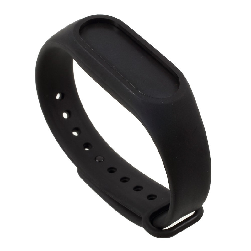Joustava TPU - ranneke Xiaomi Mi Band 2 - musta
