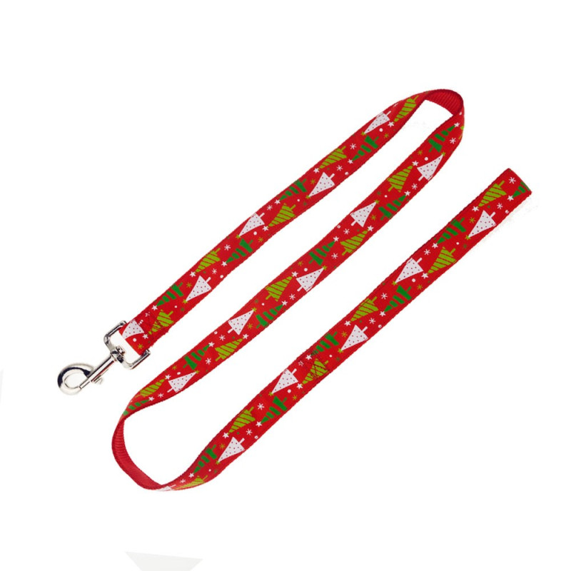 Christmas Style Collar + Training Leash - Christmas Tree L Size