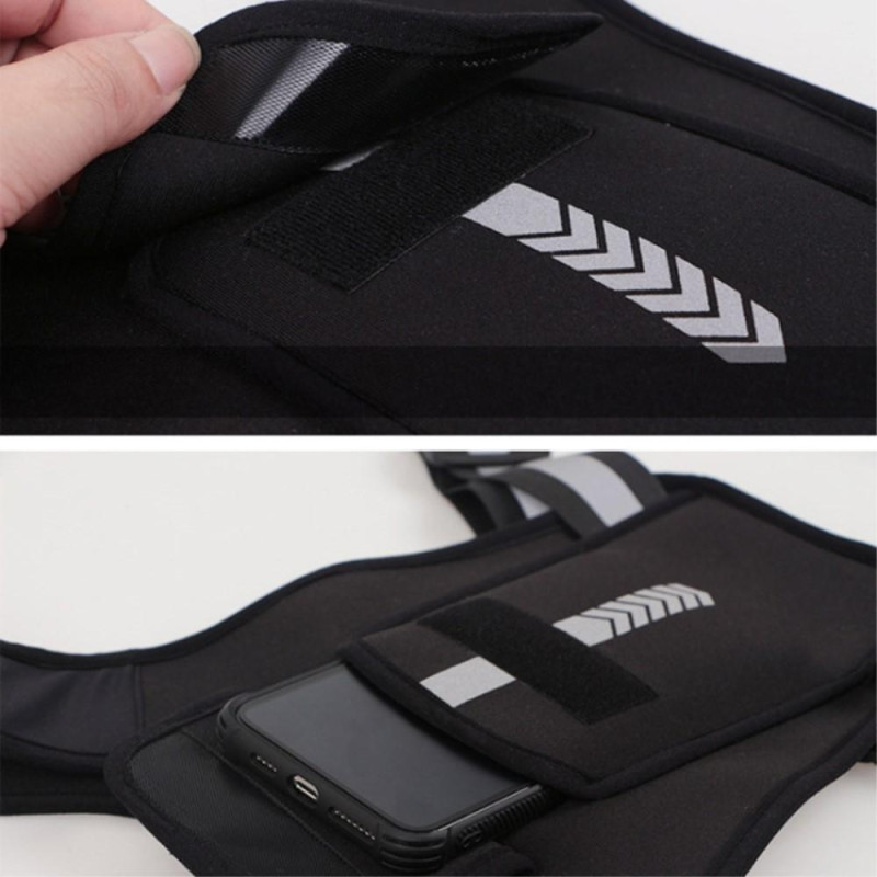 Running Vest Chest Phone Holder Adjustable Reflective Training Workout