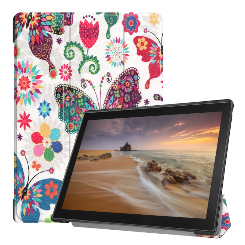 Trifoldbart deksel til Lenovo Tab E10 - Butterfly