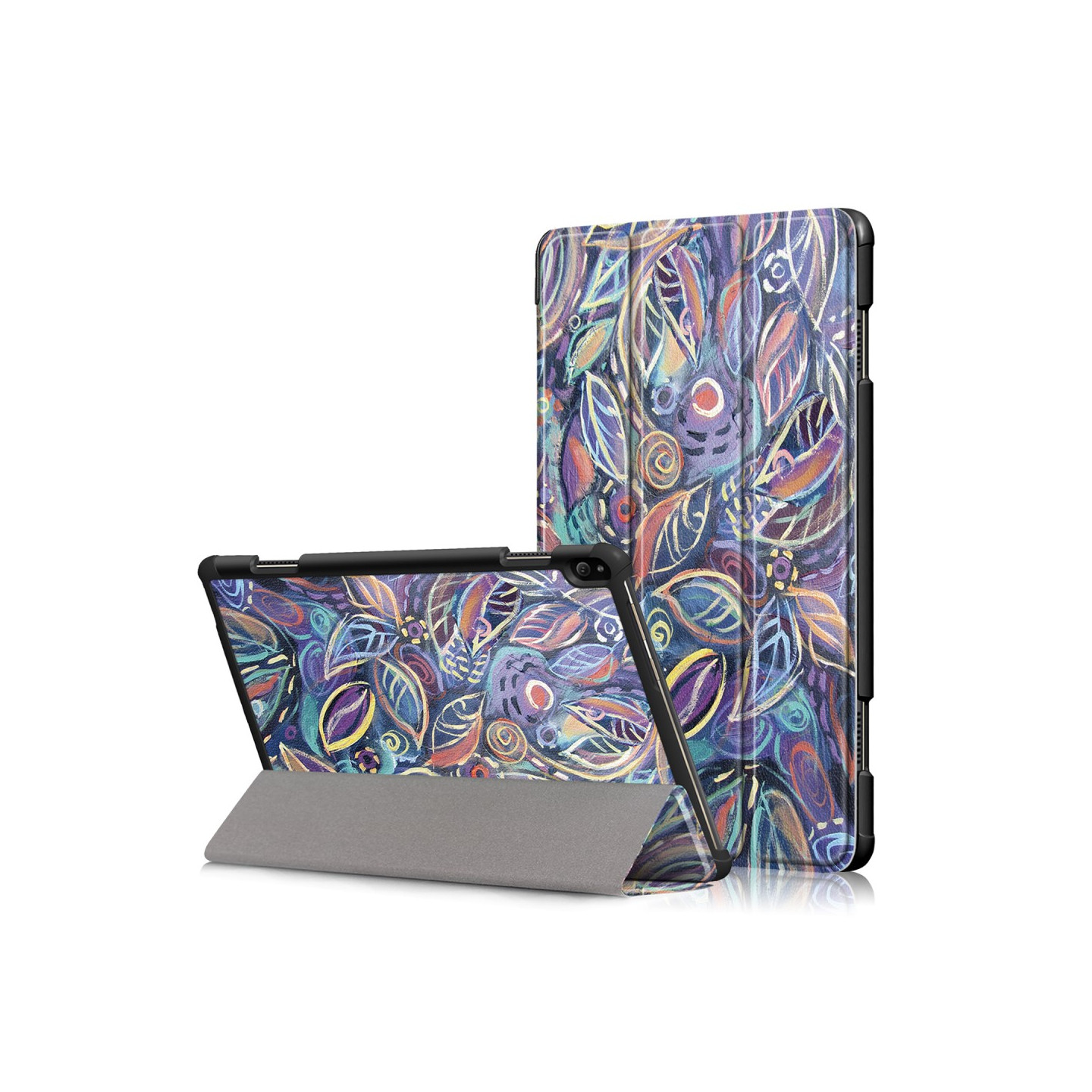 Tri - fold Stand Cover for Lenovo Tab P10 - Colorful Leaves