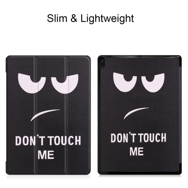 Pattern Printing Tri - fold Stand Cover Lenovo Tab E10 - Do not Touch Me