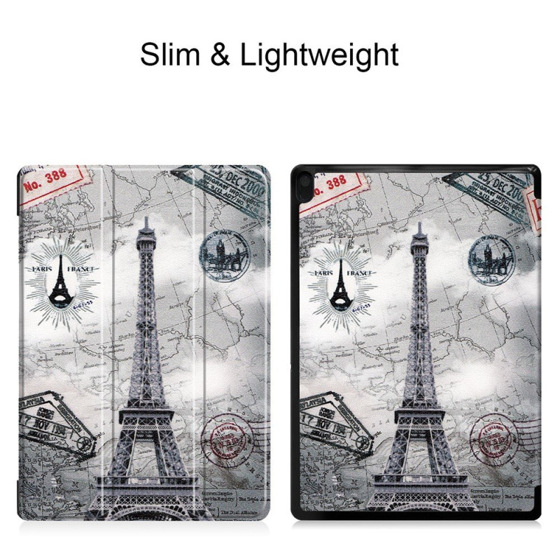 Pattern Tri - fold Stand Cover Lenovo Tab E10 - Eiffel Tower