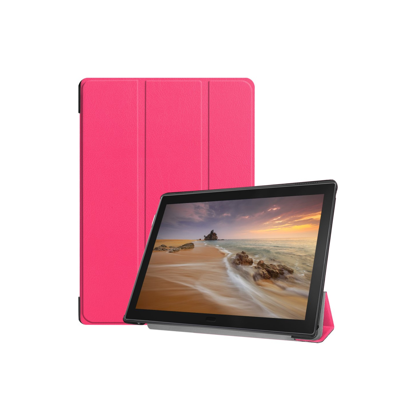 Tri - fold Stand Kansi - Lenovo Tab E10 - Rose