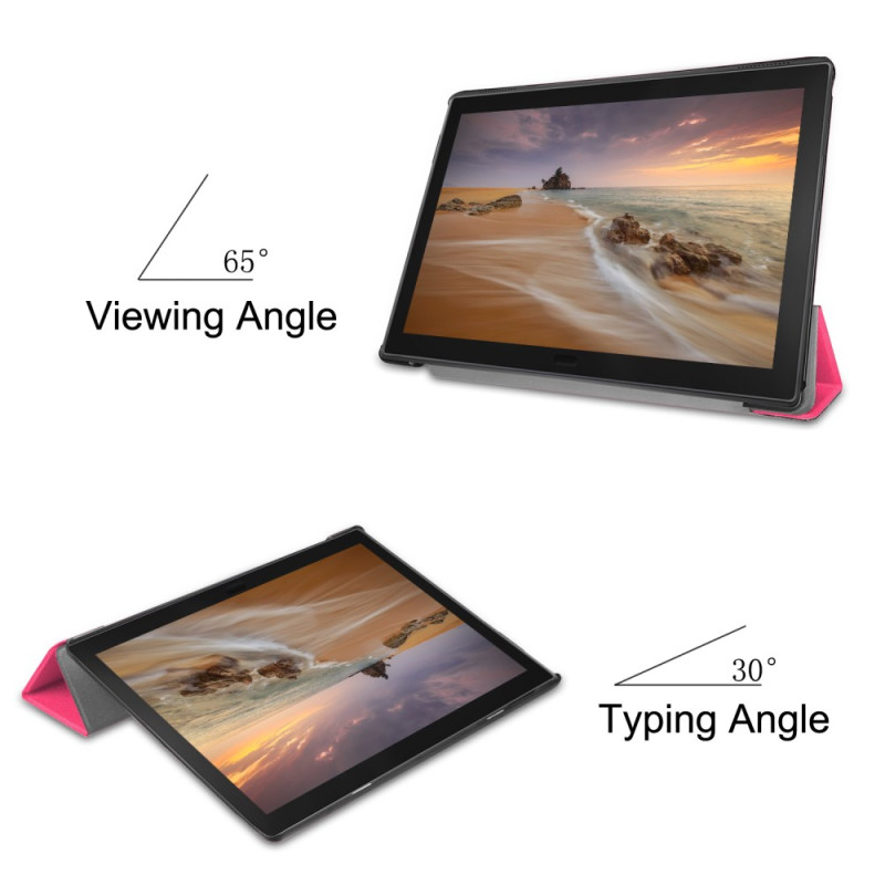Tri - fold Stand Kansi - Lenovo Tab E10 - Rose