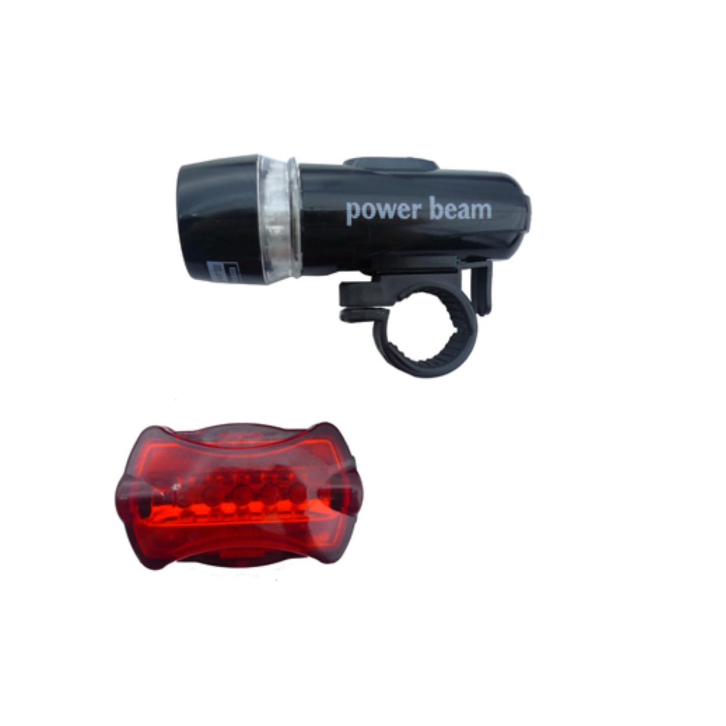 5 - LED Bicycle Headlight with Rear Warning Light Lamp
