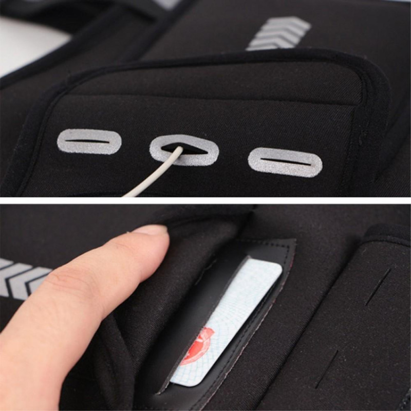 Løbevest Brysttelefonholder Justerbar reflekterende træningstræning