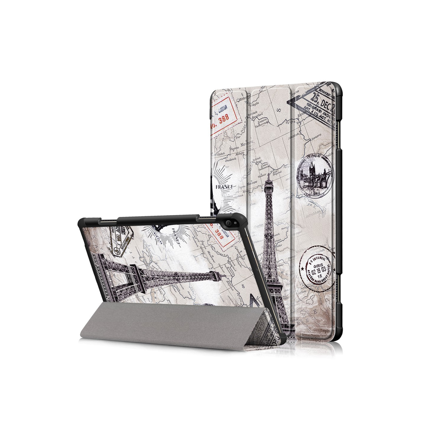 Tri - fold Stand Cover for Lenovo Tab P10 - Eiffel Tower