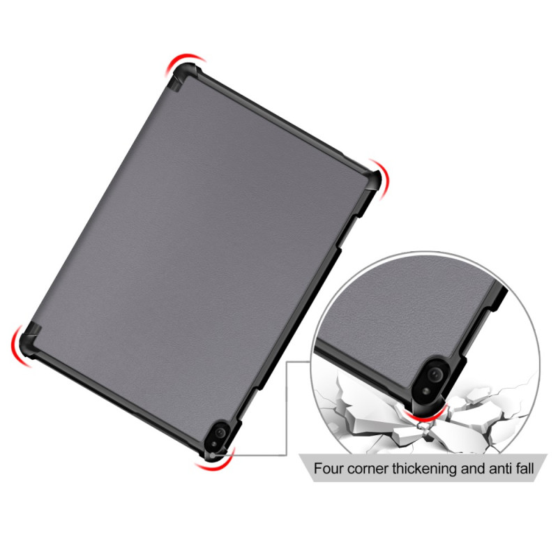 Tri - fold Stand Cover for Lenovo Tab P10 - Gray