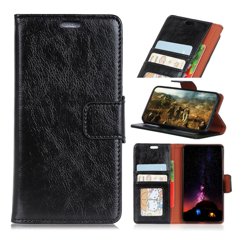 Nokia 5.1 Plus Lommebok - cover Teksturert Split - Sort