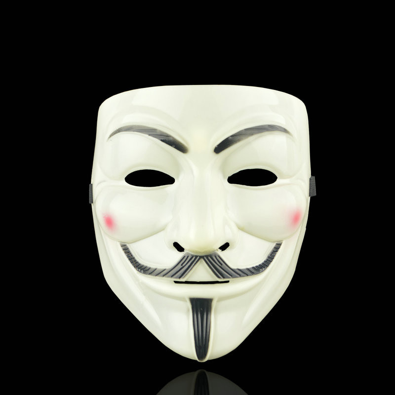 Anonym ansiktsmaske Guy Fawkes - Gul - rød