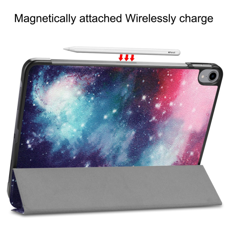 Kolminkertainen jalustallinen nahkainen älykotelo 11 tuuman iPad Prolle (2018) - Galaxy Pattern