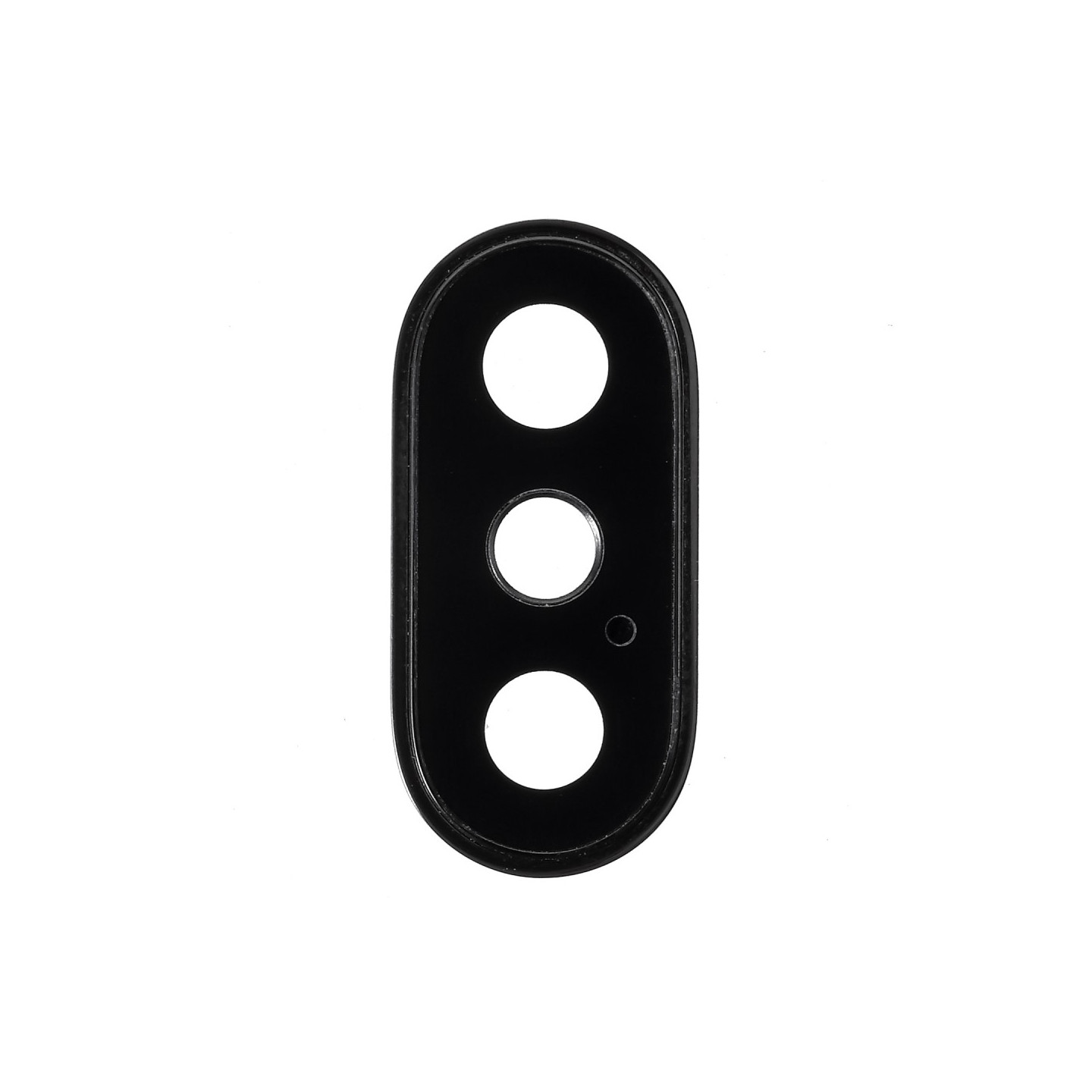 iPhone X Back Camera Lens Cover with Bracket and Glass Replacement - Black