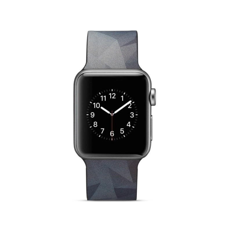 Silikon klokkerem til Apple Watch 4 40mm, 3/2/1 38mm - grå trekant