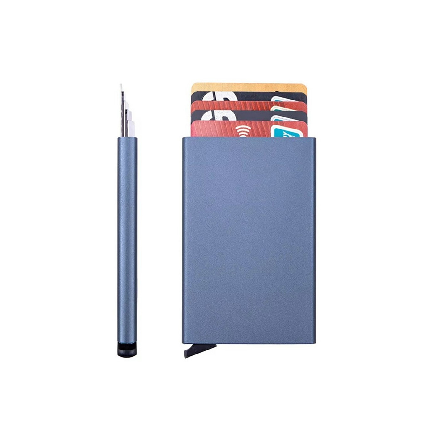 RFID Blocking Aluminum Card Holder Slim Design Credit Card Holder - Gray