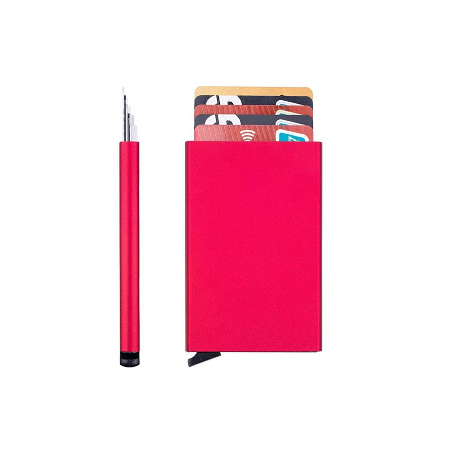 RFID Blocking Aluminum Card Holder Slim Design Credit Card Holder - Red