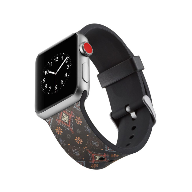 Silikoninen kellohihna Apple Watch 4 44mm, Series 3/2/1 42mm - Kukat