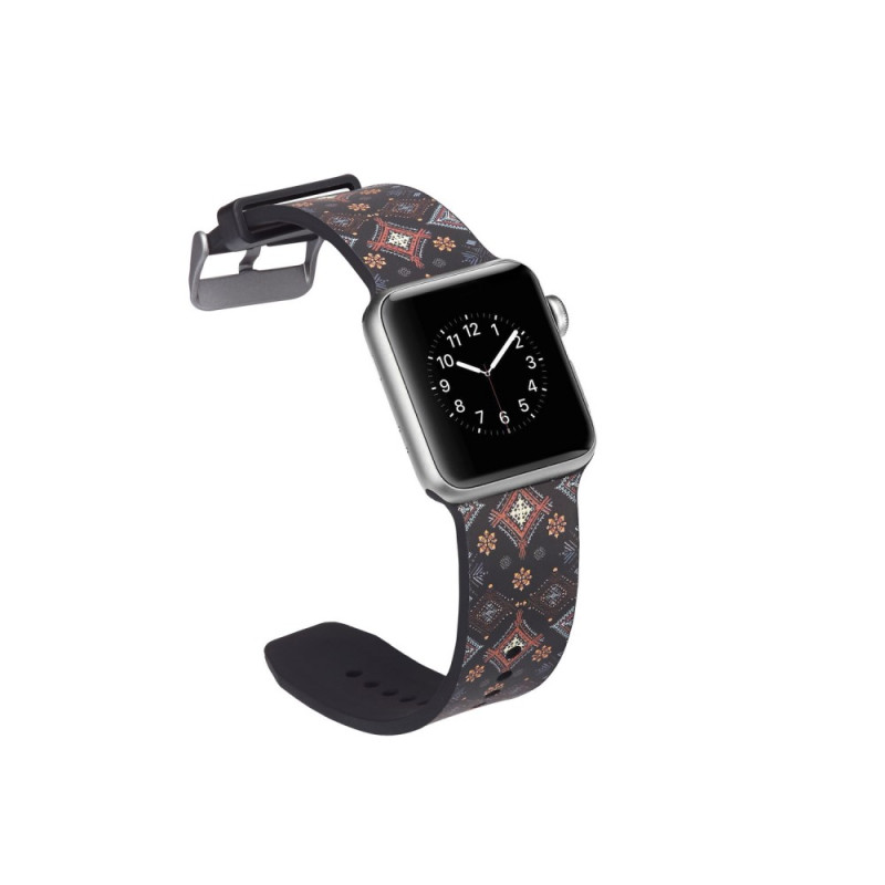 Silikone Armbåndsure til Apple Watch 4 44mm, Serie 3/2/1 42mm - Blomster