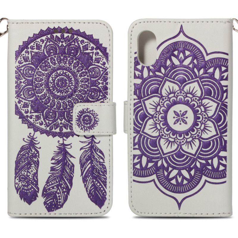 Imprint Dream Catcher Wallet Case for iPhone XS Max - Purple