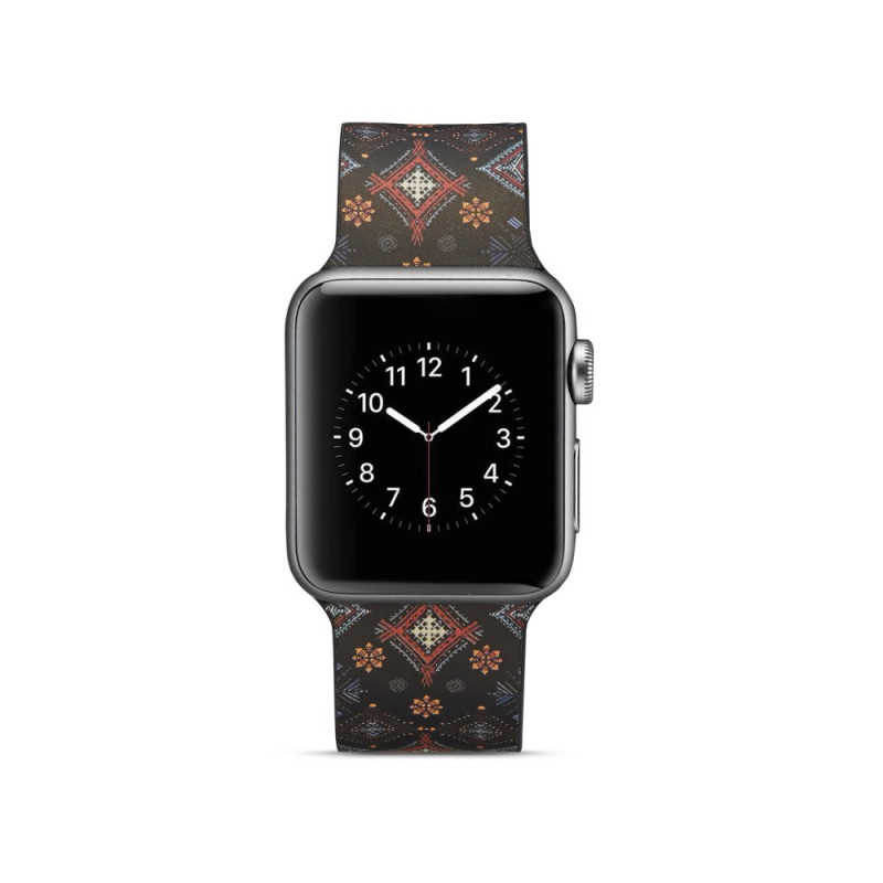 Silikoninen kellohihna Apple Watch 4 44mm, Series 3/2/1 42mm - Kukat