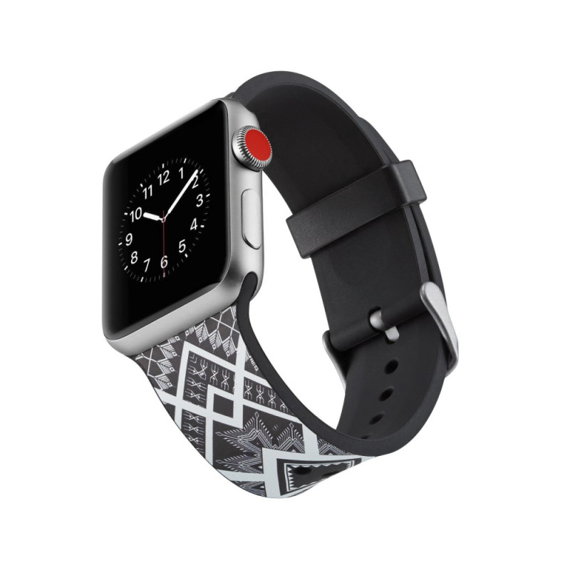 Silikon klokkerem til Apple Watch 4 44mm, 3/2/1 42mm - firkant