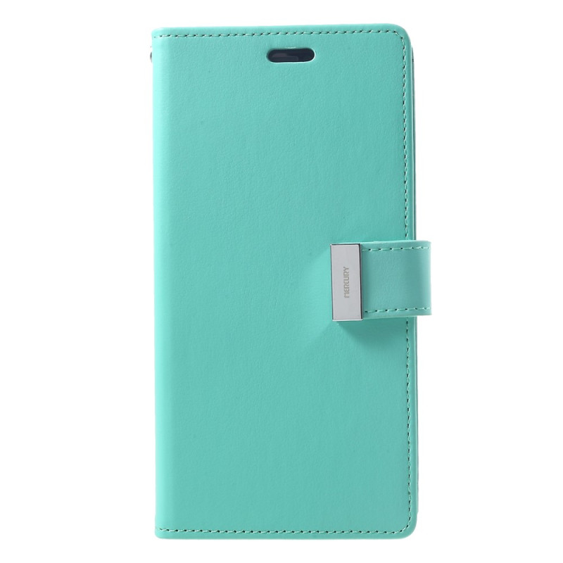 MERCURY GOOSPERY Rich Diary Wallet Case iPhone XS Max - Cyan