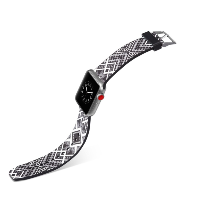 Silicone Watchband for Apple Watch 4 44mm, Series 3 / 2 / 1 42mm - Quadrangle